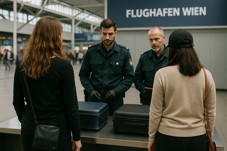 Zwei Frauen sind am Flughafen Wien mit über 1'000’000 Euro in ihren Koffern festgenommen worden